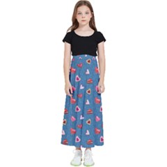 Sweet Hearts Kids  Flared Maxi Skirt by SychEva