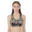 Modern Camo Tropical Print Design Sports Bra with Border View1