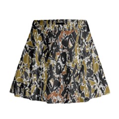 Modern Camo Tropical Print Design Mini Flare Skirt by dflcprintsclothing