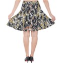 Modern Camo Tropical Print Design Velvet High Waist Skirt View2