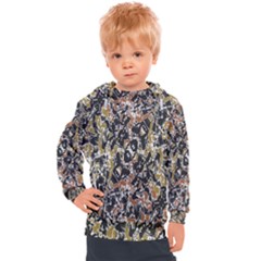 Modern Camo Tropical Print Design Kids  Hooded Pullover by dflcprintsclothing