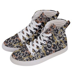 Modern Camo Tropical Print Design Women s Hi-top Skate Sneakers by dflcprintsclothing