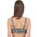 Modern Camo Tropical Print Design Cage Up Bikini Top View2