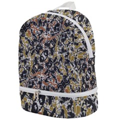 Modern Camo Tropical Print Design Zip Bottom Backpack