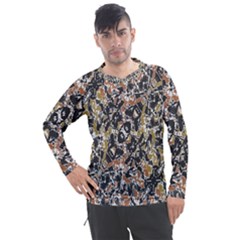 Modern Camo Tropical Print Design Men s Pique Long Sleeve Tee