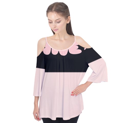 Janet1 Flutter Sleeve Tee  by Janetaudreywilson