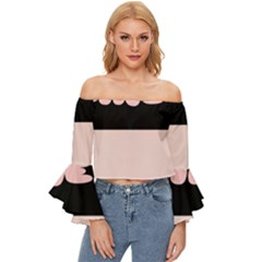 Janet1 Off Shoulder Flutter Bell Sleeve Top by Janetaudreywilson