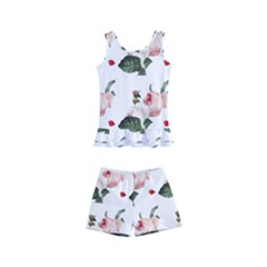 Love Spring Floral Kids  Boyleg Swimsuit by Janetaudreywilson