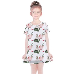 Love Spring Floral Kids  Simple Cotton Dress by Janetaudreywilson