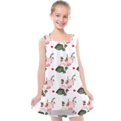 Love Spring Floral Kids  Cross Back Dress by Janetaudreywilson