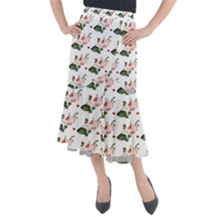 Love Spring Floral Midi Mermaid Skirt by Janetaudreywilson