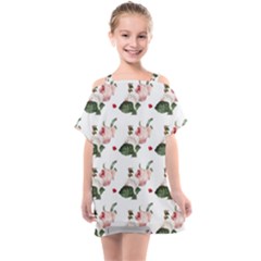 Love Spring Floral Kids  One Piece Chiffon Dress by Janetaudreywilson