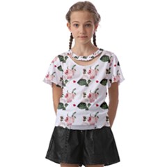 Love Spring Floral Kids  Front Cut Tee by Janetaudreywilson