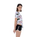 Love Spring Floral Asymmetrical Short Sleeve Sports Tee View3