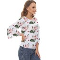 Love Spring Floral Cut Out Wide Sleeve Top View3