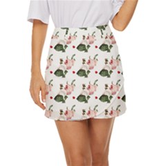 Love Spring Floral Mini Front Wrap Skirt by Janetaudreywilson