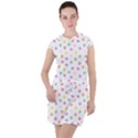 Valentines Day Candy Hearts Pattern - White Drawstring Hooded Dress View1