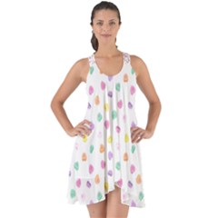 Valentines Day Candy Hearts Pattern - White Show Some Back Chiffon Dress