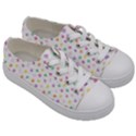 Valentines Day Candy Hearts Pattern - White Kids  Low Top Canvas Sneakers View3