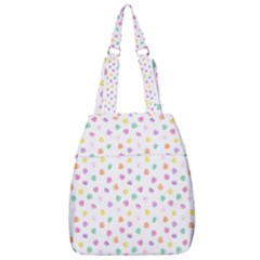 Valentines Day Candy Hearts Pattern - White Center Zip Backpack by JessySketches