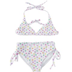 Valentines Day Candy Hearts Pattern - White Kids  Classic Bikini Set by JessySketches