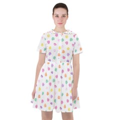 Valentines Day Candy Hearts Pattern - White Sailor Dress by JessySketches