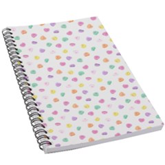 Valentines Day Candy Hearts Pattern - White 5 5  X 8 5  Notebook