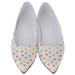 Valentines Day Candy Hearts Pattern - White Women s Low Heels by JessySketches