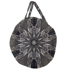 Mechanical Mandala Giant Round Zipper Tote by MRNStudios