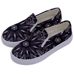 Mechanical Mandala Kids  Canvas Slip Ons by MRNStudios