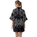 Mechanical Mandala Half Sleeve Satin Kimono  View2