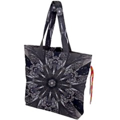 Mechanical Mandala Drawstring Tote Bag by MRNStudios