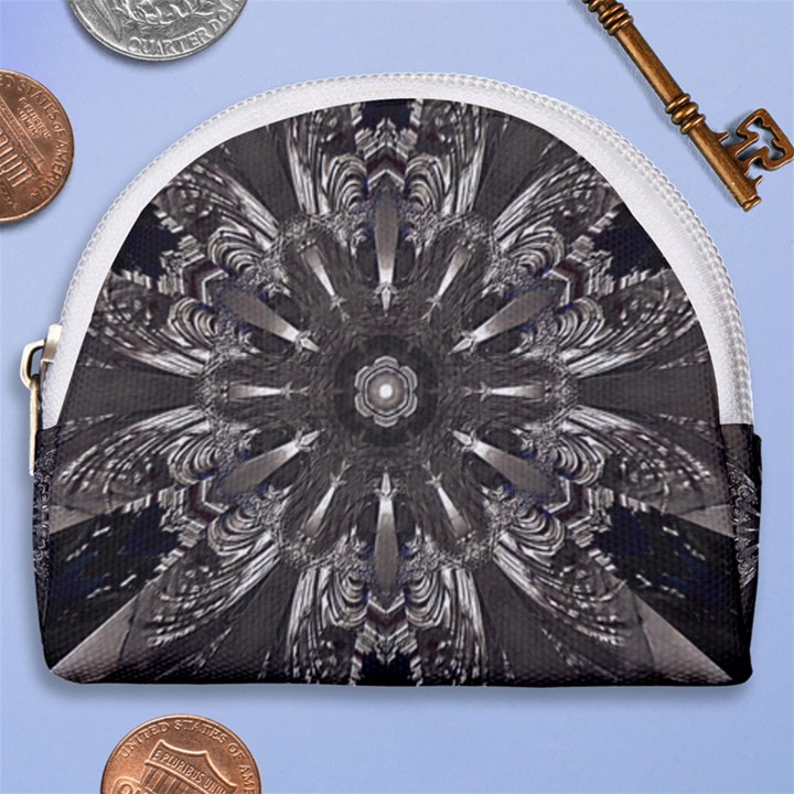 Mechanical Mandala Horseshoe Style Canvas Pouch