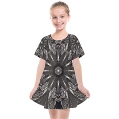 Mechanical Mandala Kids  Smock Dress by MRNStudios