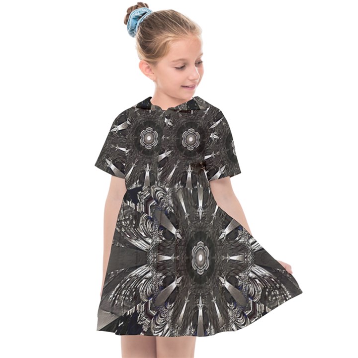 Mechanical Mandala Kids  Sailor Dress