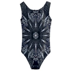 Mechanical Mandala Kids  Cut-out Back One Piece Swimsuit by MRNStudios