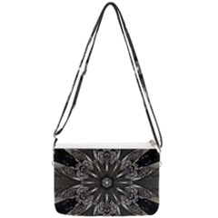 Mechanical Mandala Double Gusset Crossbody Bag by MRNStudios