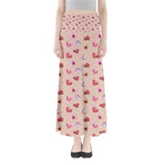 Sweet Heart Full Length Maxi Skirt by SychEva