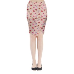 Sweet Heart Midi Wrap Pencil Skirt by SychEva