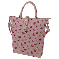 Sweet Heart Buckle Top Tote Bag by SychEva