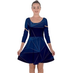 Luxda No 1 Quarter Sleeve Skater Dress by HWDesign