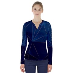 Luxda No 1 V-neck Long Sleeve Top by HWDesign