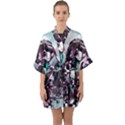 Merlot Lover Half Sleeve Satin Kimono  View1