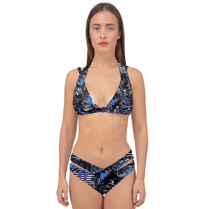 Spin Cycle Double Strap Halter Bikini Set