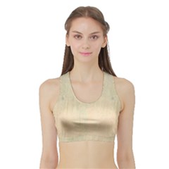 Wood Floor Art Sports Bra With Border by garbd