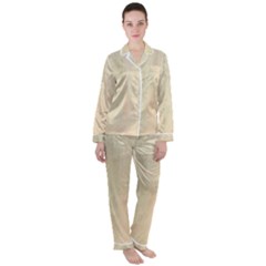 Wood Floor Art Satin Long Sleeve Pajamas Set by garbd