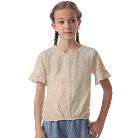 Wood Floor Art Kids  Cuff Sleeve Scrunch Bottom Tee by garbd