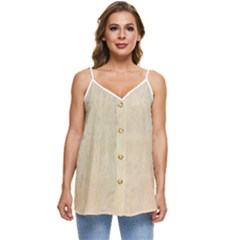 Wood Floor Art Casual Spaghetti Strap Chiffon Top by garbd