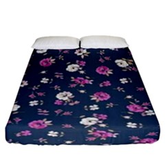 Flowers Pattern Fitted Sheet (california King Size) by Sparkle