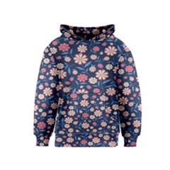 Flowers Pattern Kids  Pullover Hoodie by Sparkle